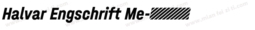 Halvar Engschrift Me字体转换
